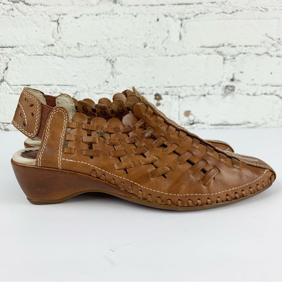 Pikolinos Romana Slingback Woven Weave Leather Slip On Loafer Heels 38 - Picture 8 of 14